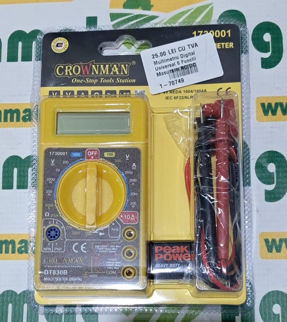 Multimetru Digital Universal 6 Functii Masurare AC/DC 