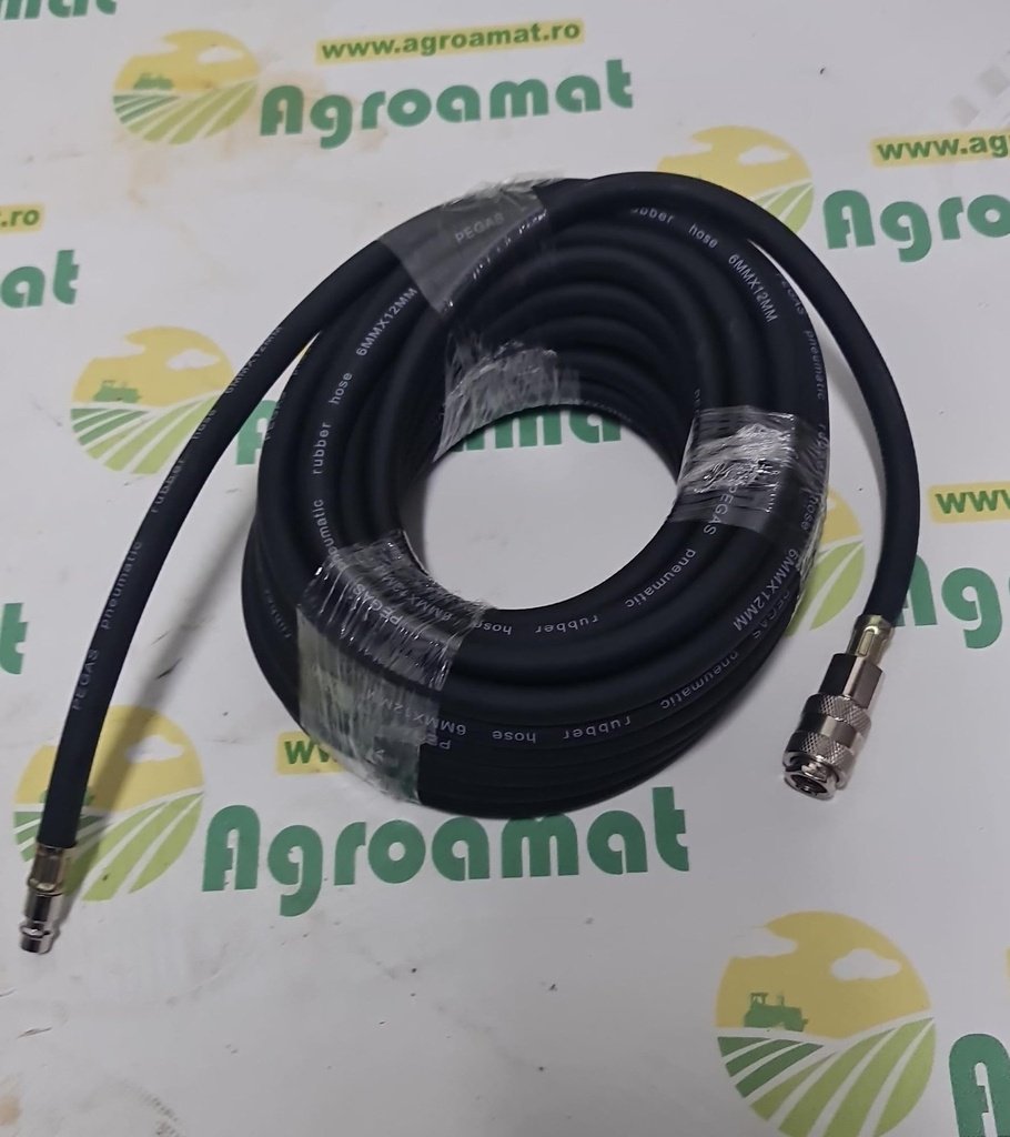 Furtun Aer Compresor 12m Cauciucat 6x12mm