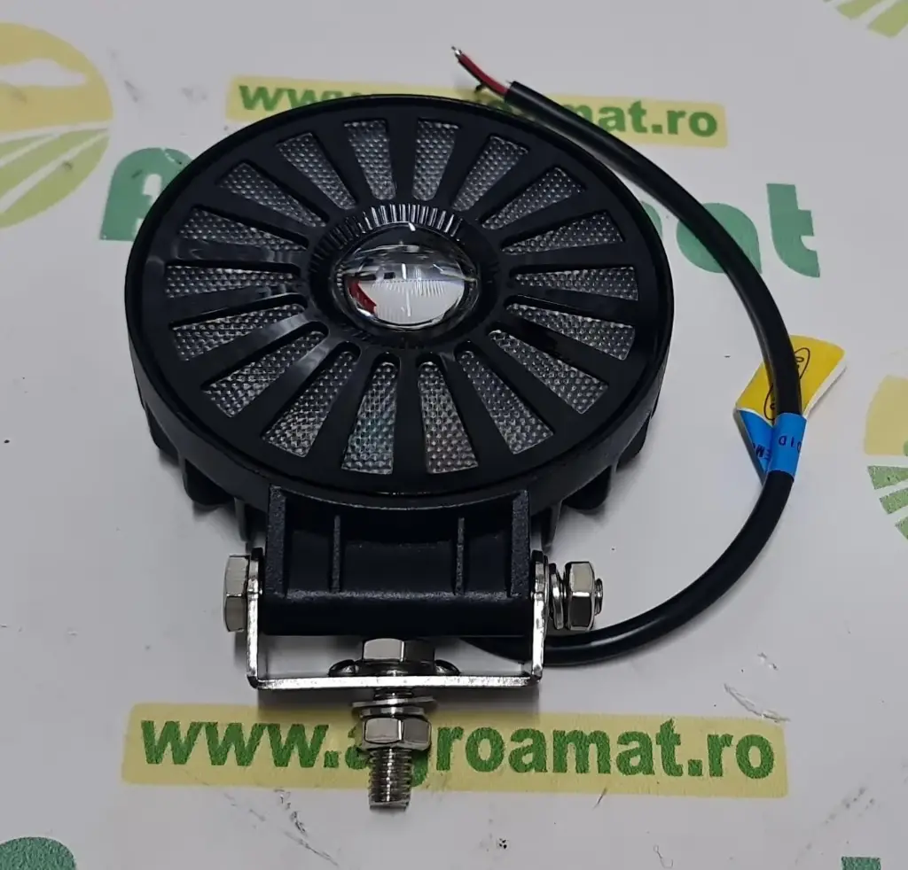 Proiector Rotund alb-rosu-galben LED 9-36V, 17W