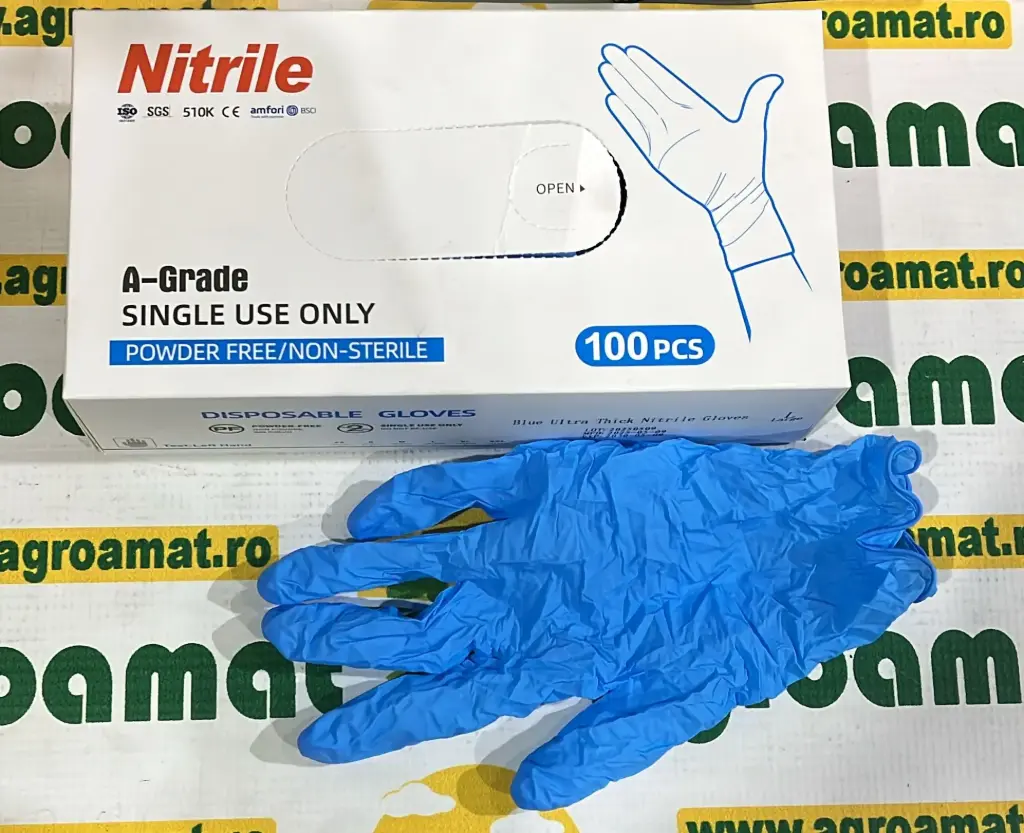 Manusi din Nitril Albastre Marimea L 100 Buc.