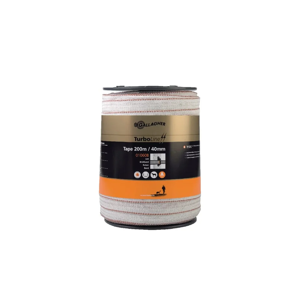 Bandă albă pentru gard 40mm 200m TurboStar 010608GAL
