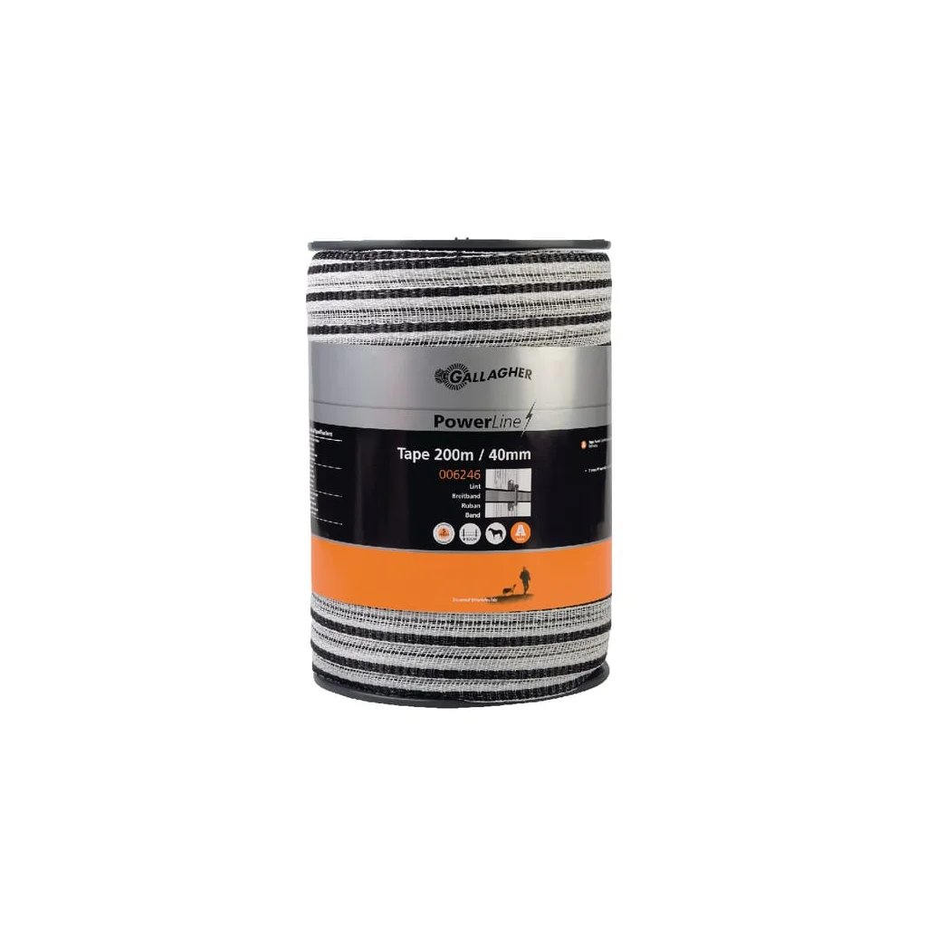 Bandă albă pentru gard 40mm 200m PowerLine 006246GAL
