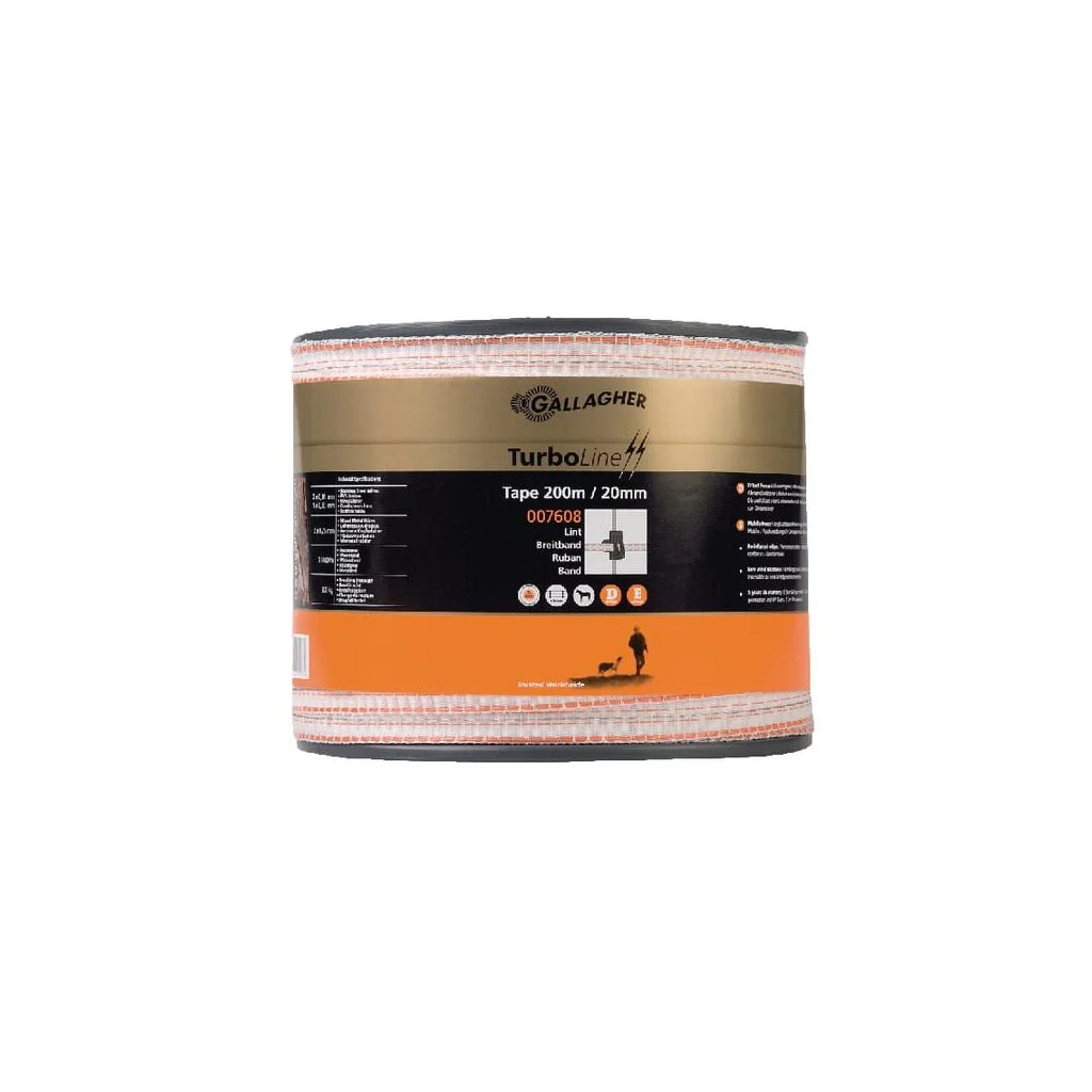 Bandă pentru gard 20mm 200m TurboLine 007608GAL