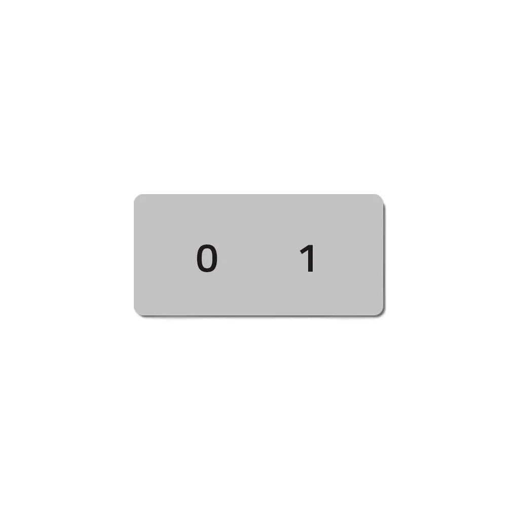 Etichetă "0   1" 02033T