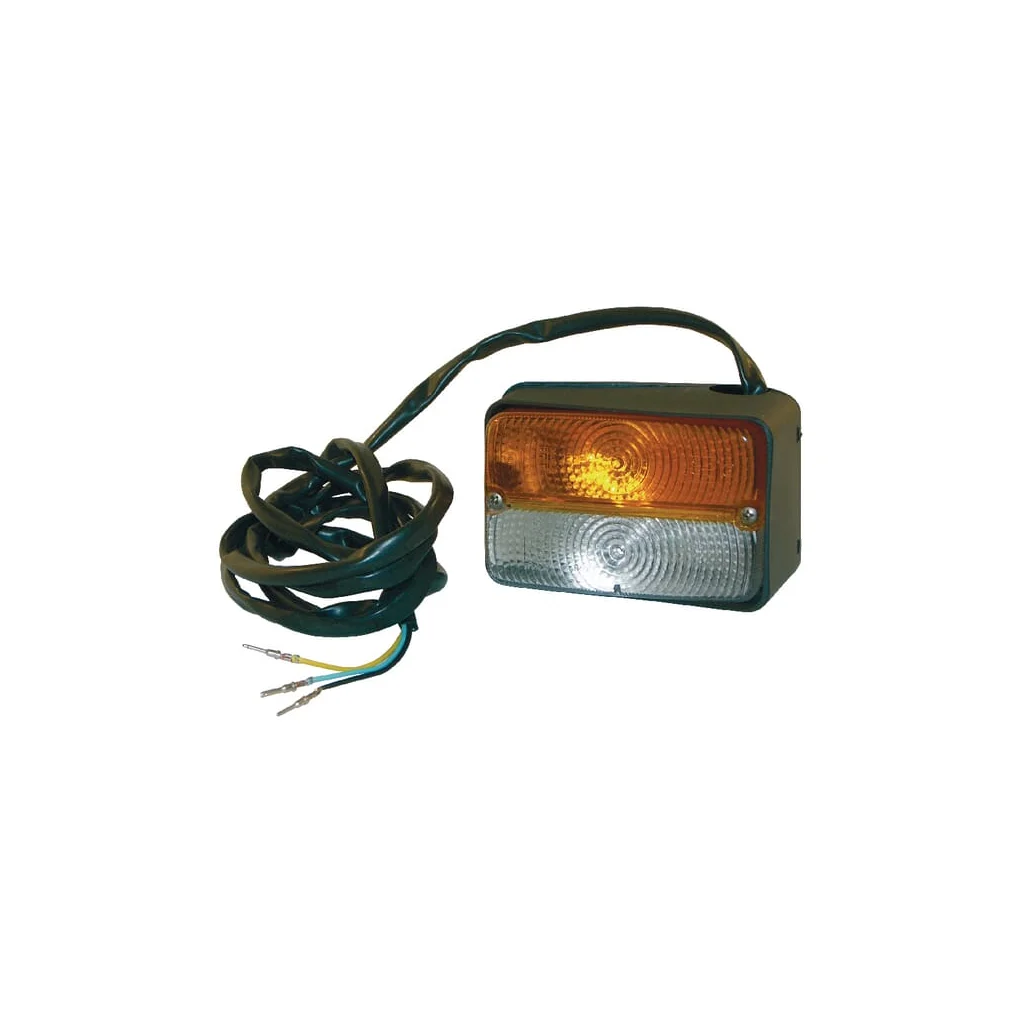 Lumină de direcție și poziție dreapta, halogen, față, rectangulară, 12V, chihlimbar/transparentă, prindere cu șurub, Cobo 03287000