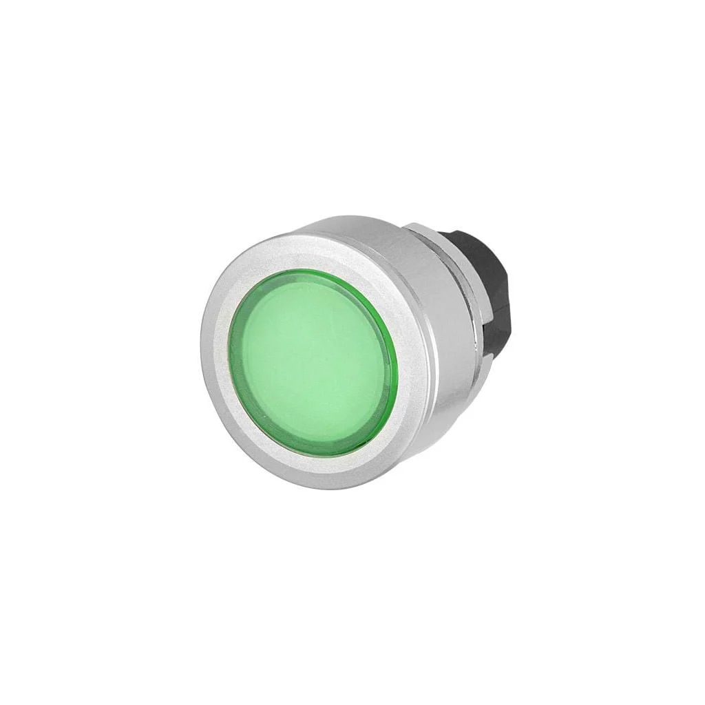 Buton verde iluminat cu oprire 030PPFLIV