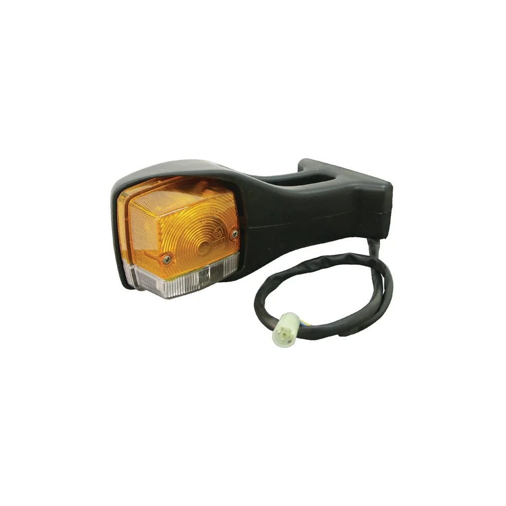 Lumină de direcție și poziție dreapta (RH) Halogen, față, pătrată, galben/transparent, prindere cu șurub, mufă 190x AMP, Cobo 03435000