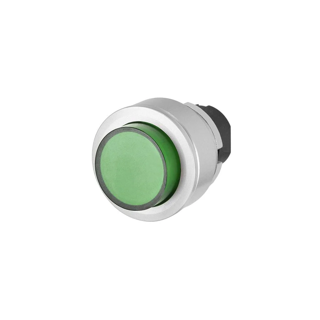 Buton verde ridicat, iluminat 030PFLSV