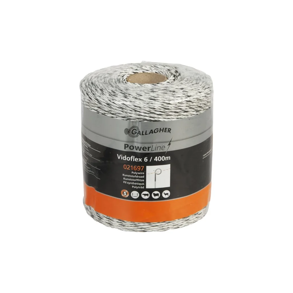 Cablu alb pentru gard 400m Vidoflex 6 021697GAL