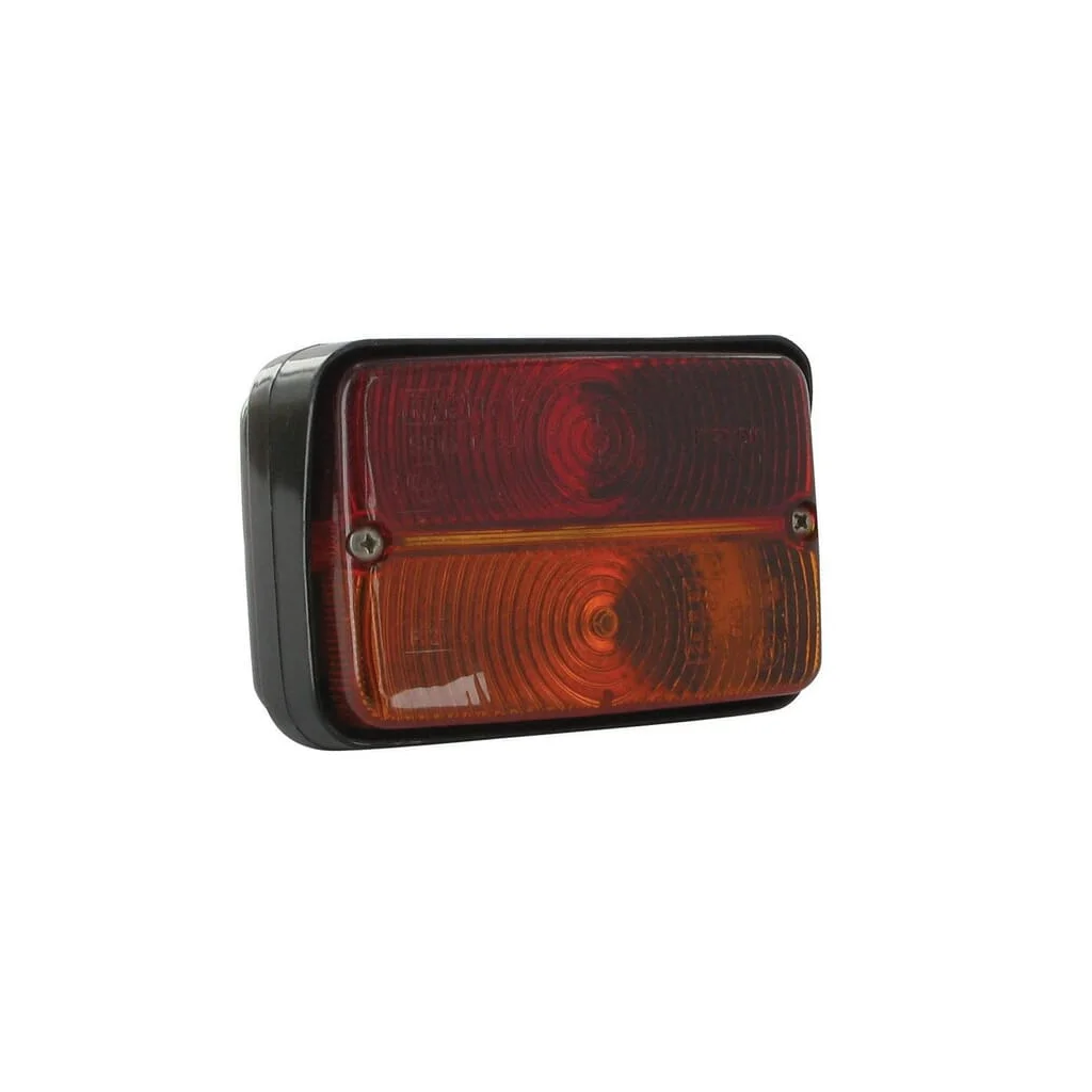 Stop spate LH rectangular, roșu/galben, prindere cu șuruburi, 120x80mm, Cobo 02447000