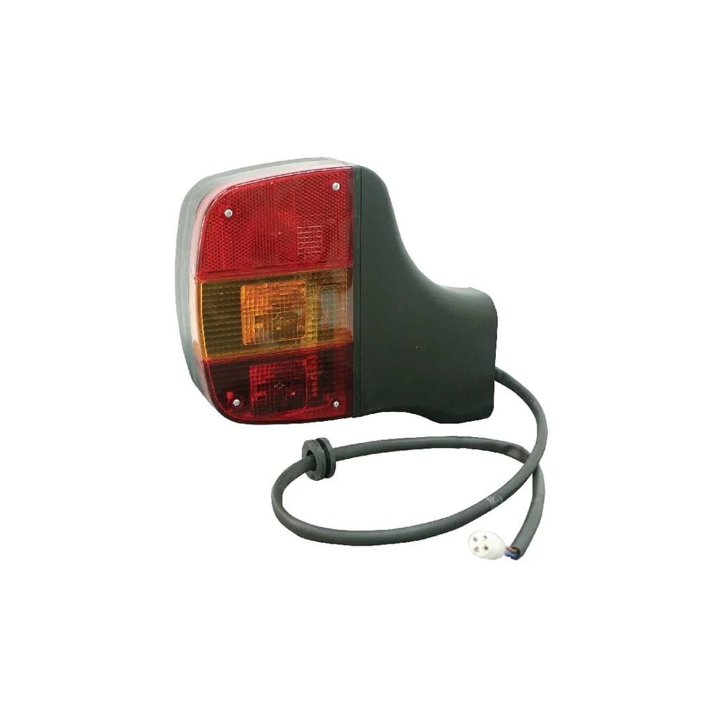 Stop spate LH rectangular, roșu/galben, cu șuruburi, 112x175mm mufă AMP, Cobo 04310000