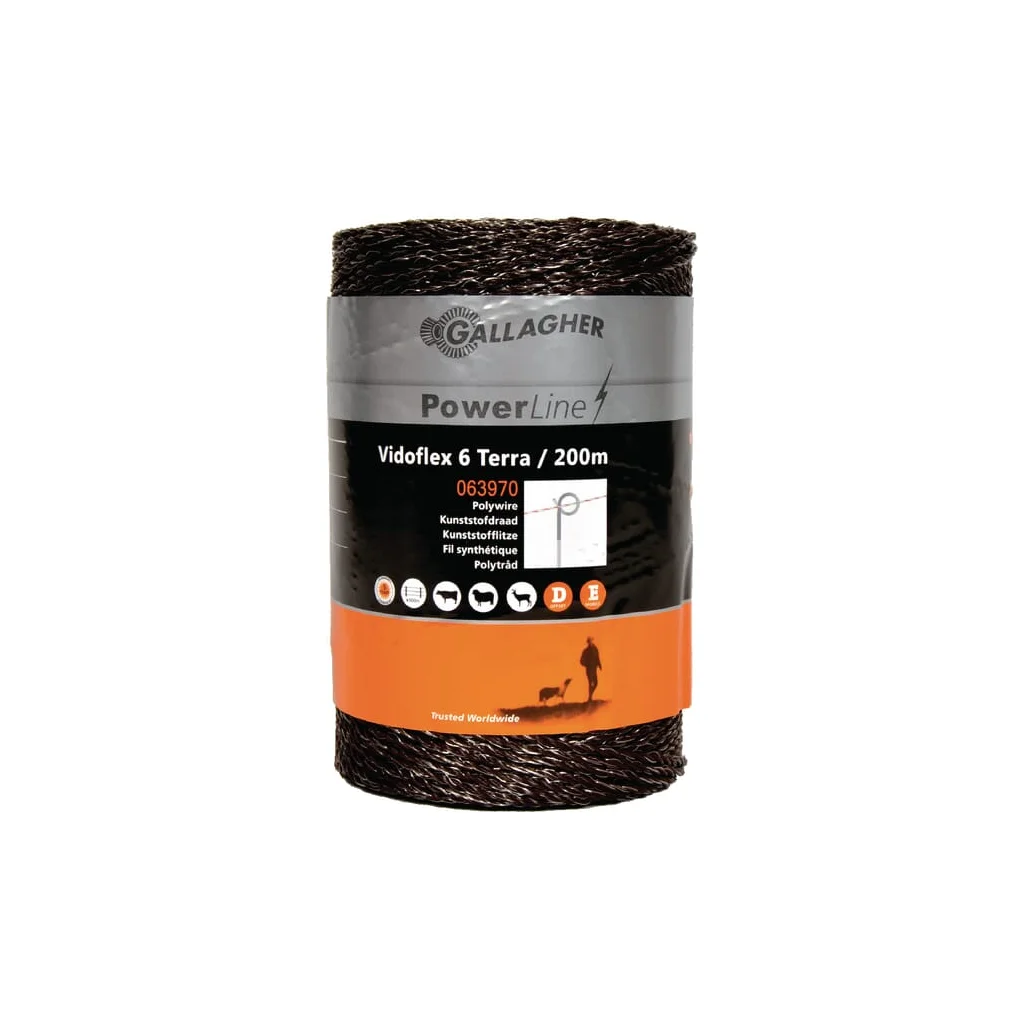 Cablu pentru gard 200m Vidoflex 6 Terra 063970GAL