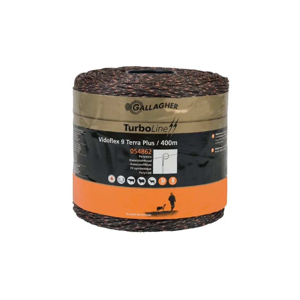 Cablu pentru gard 400m Vidoflex 9 TurboLine Plus Terra 054862GAL