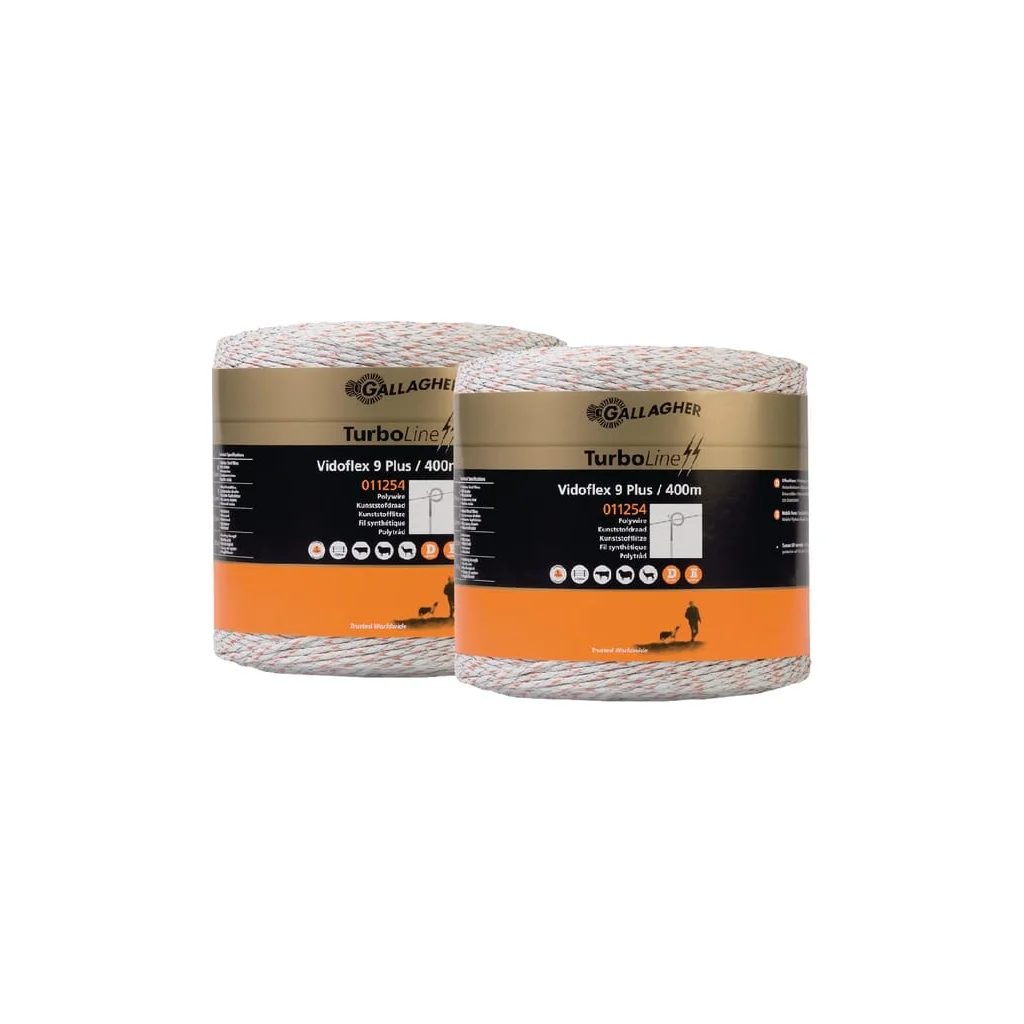Cablu alb pentru gard 400m Duopack Vidoflex 9 069323GAL