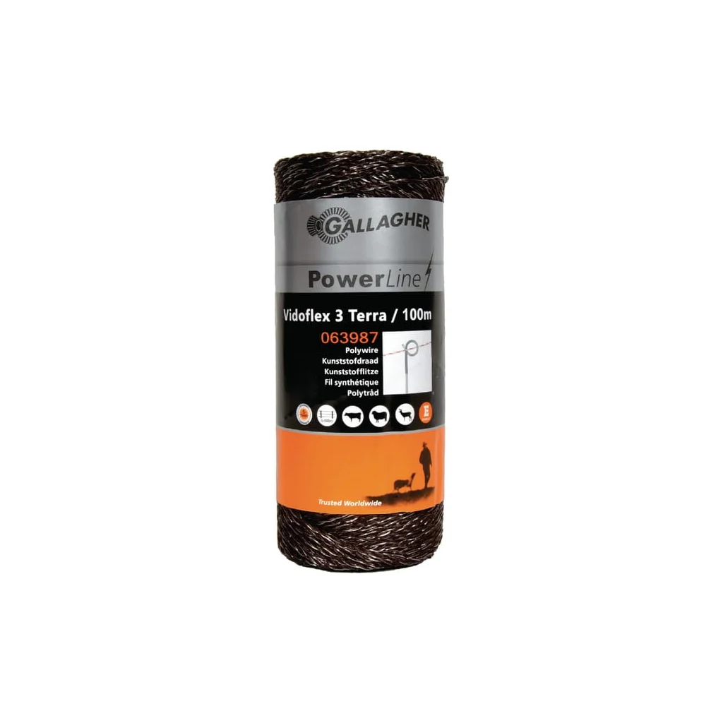 Cablu pentru gard 100m Vidoflex 3 Terra 063987GAL