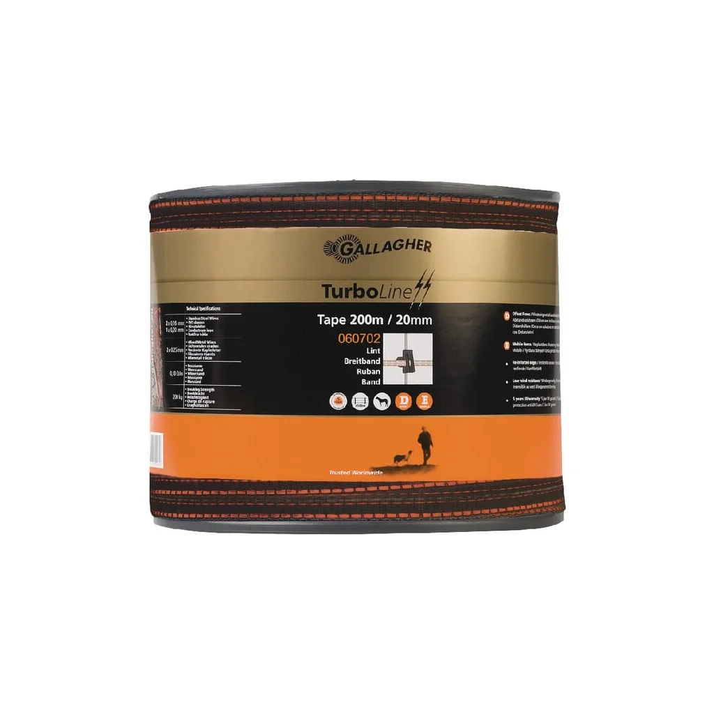 Bandă pentru gard 20mm 200m TurboLine Terra 060702GAL