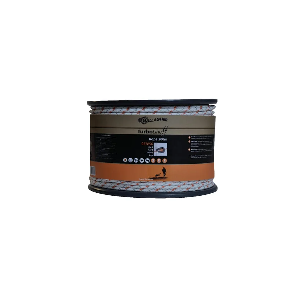 Cablu alb pentru gard 200m TurboLine 057856GAL