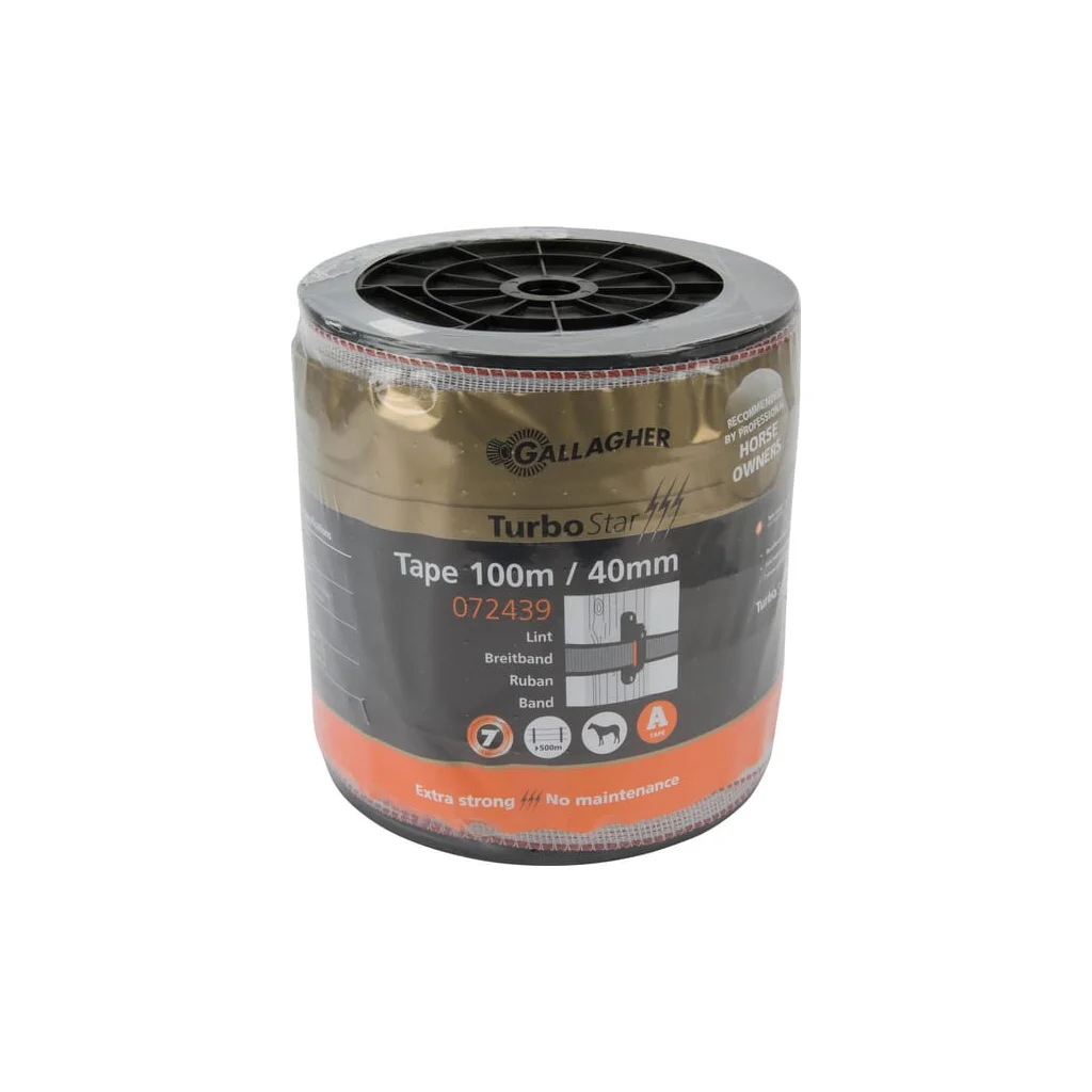 Bandă albă pentru gard 40mm 100m TurboStar 072439GAL