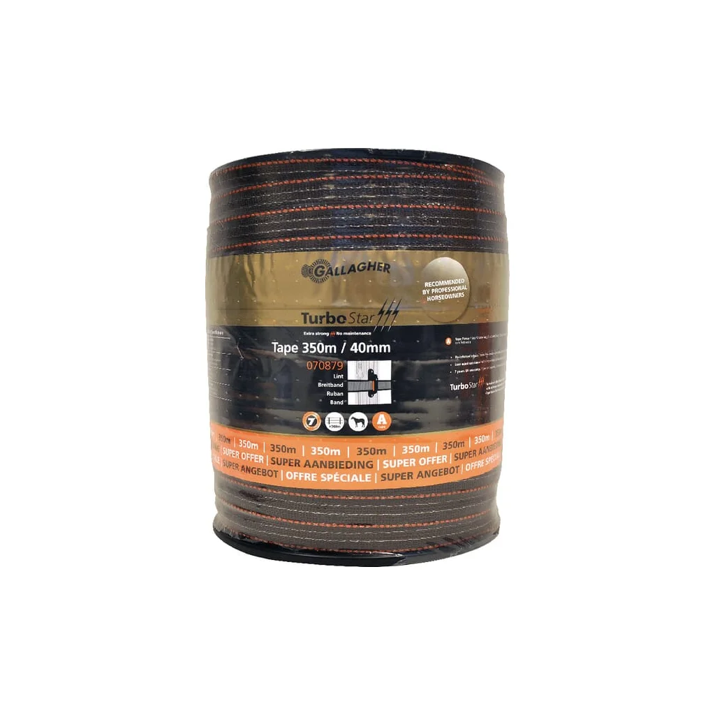 Bandă pentru gard 40mm 350m TurboStar Terra 070879GAL