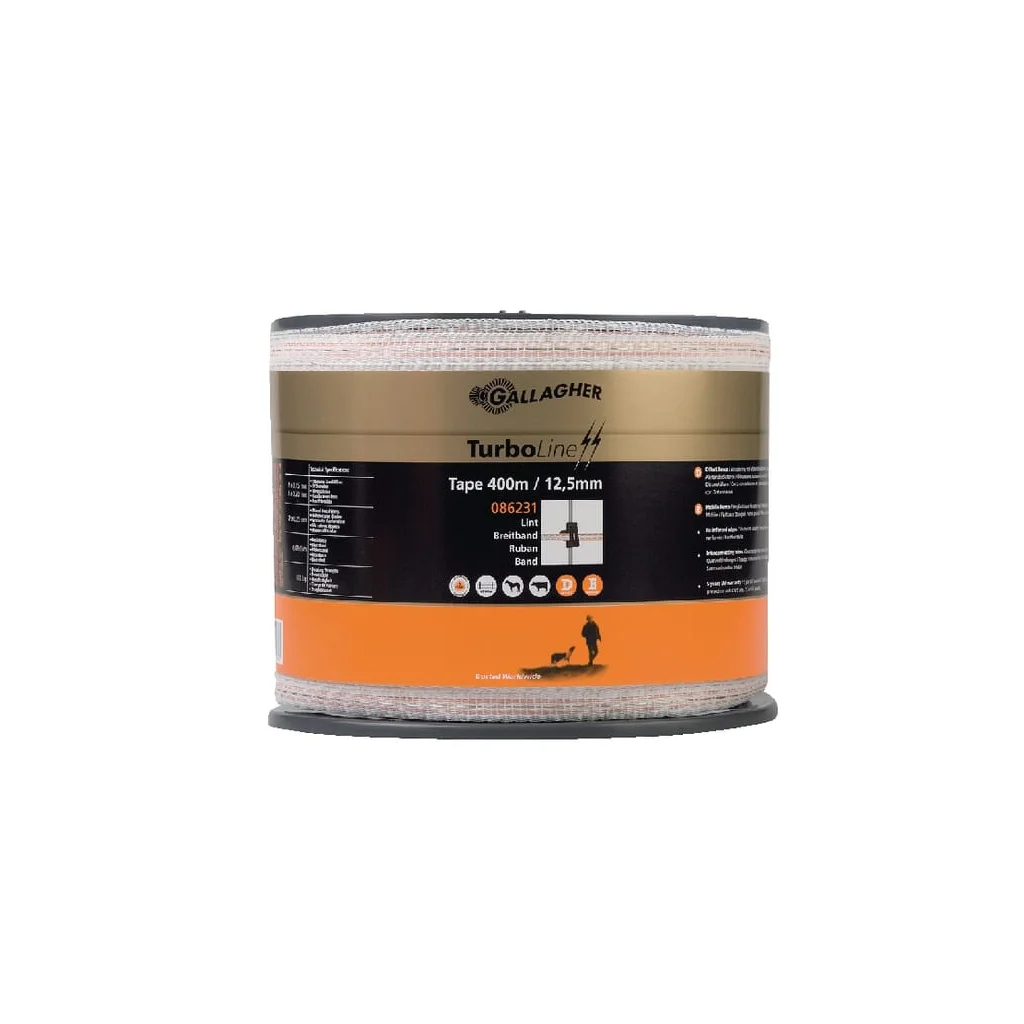 Bandă pentru gard 12,5mm 400m TurboLine 086231GAL