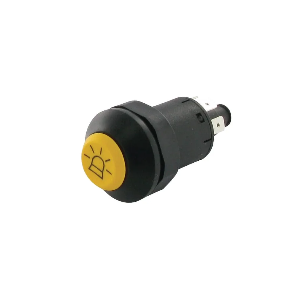 Comutator tip buton girofar rotund galben 11110100PN