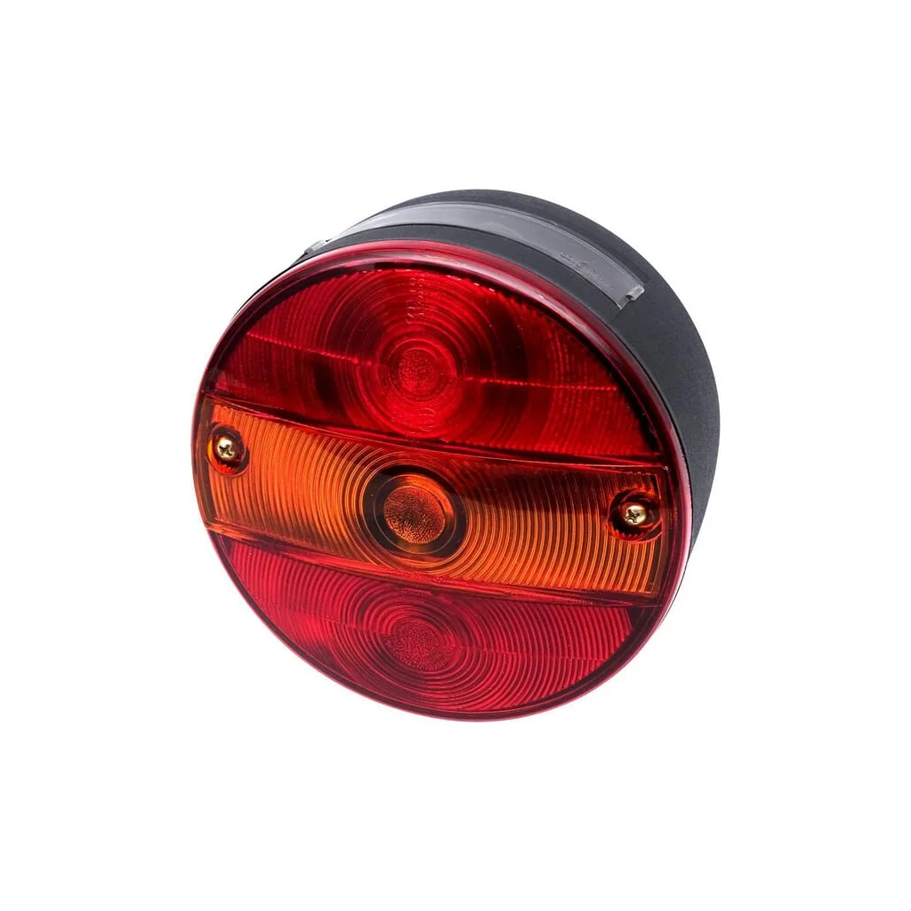 Lampă spate stânga rotundă 12/24V galben/roșu cu șuruburi 142mm Waś 1400681200