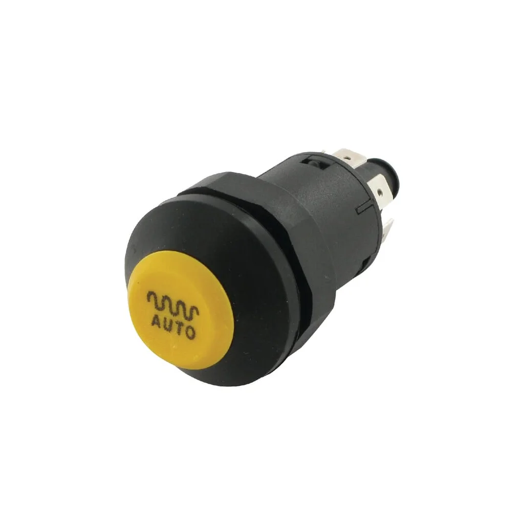 Comutator tip buton auto vibrație rotund galben 11175070PN