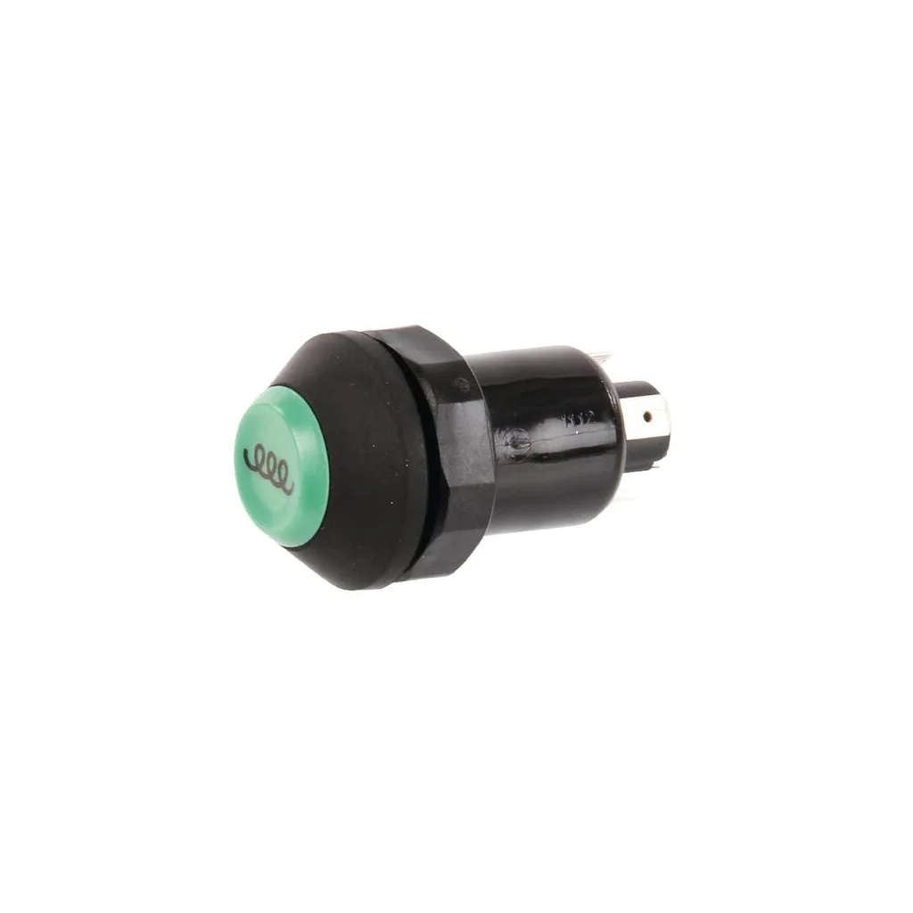 Comutator tip buton încălzire rotund verde 11130150PN