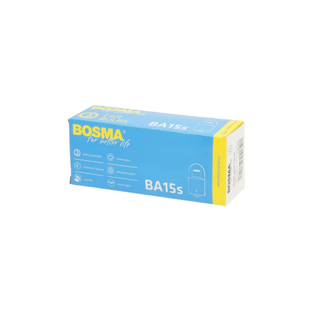 Bec incandescent pară BA15s 12V 15W alb Bosma 1406121515
