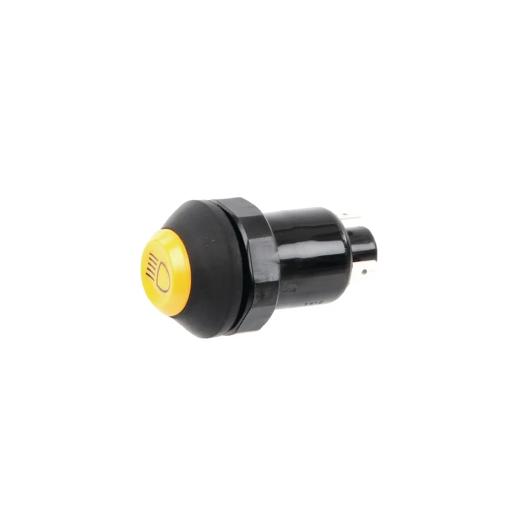 Comutator tip buton fază lungă rotund galben 11126010PN