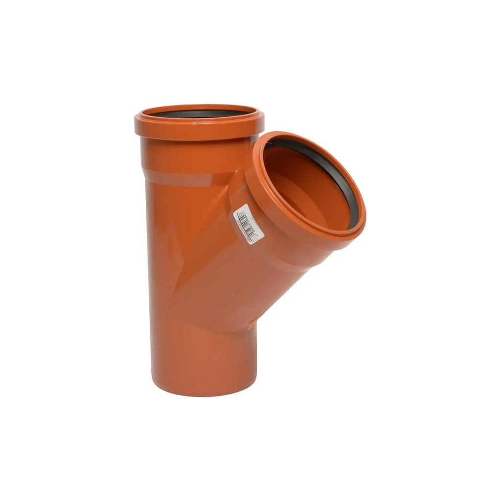 Piesă în Y din PVC 160/110mm x 45° 16152160110045