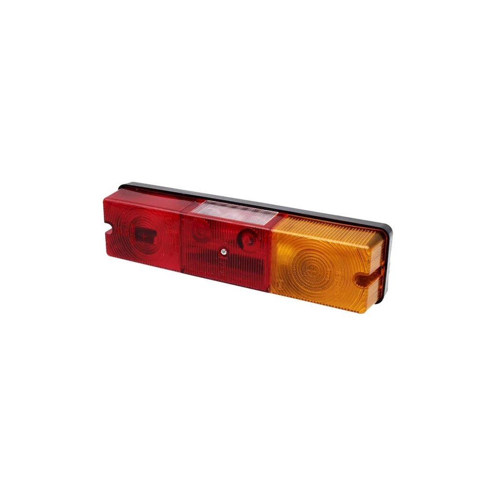 Lampă spate stânga dreptunghiulară 12-24V galben/roșu cu șurub 300x77mm Promot 1400680400
