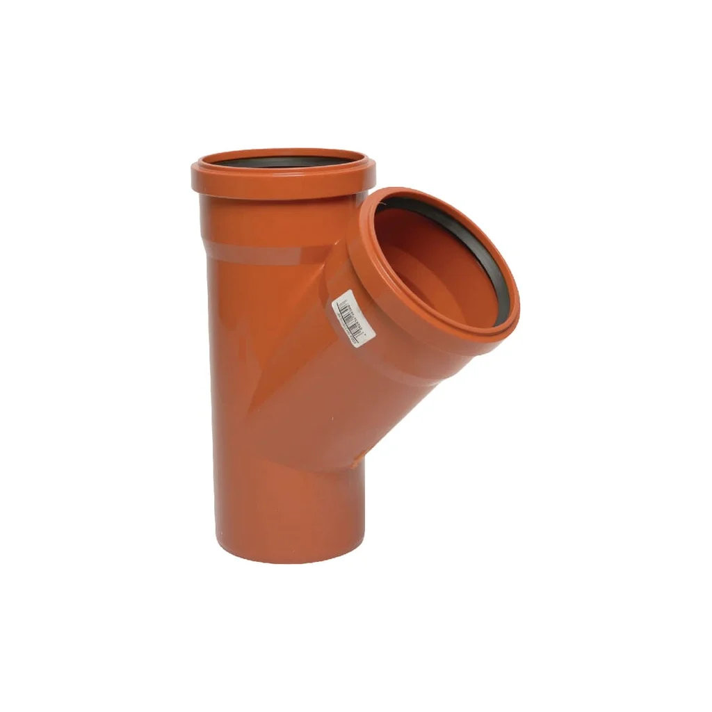 Piesă în Y din PVC 160/125mm x 45° 125mm x 45°. 16152160125045