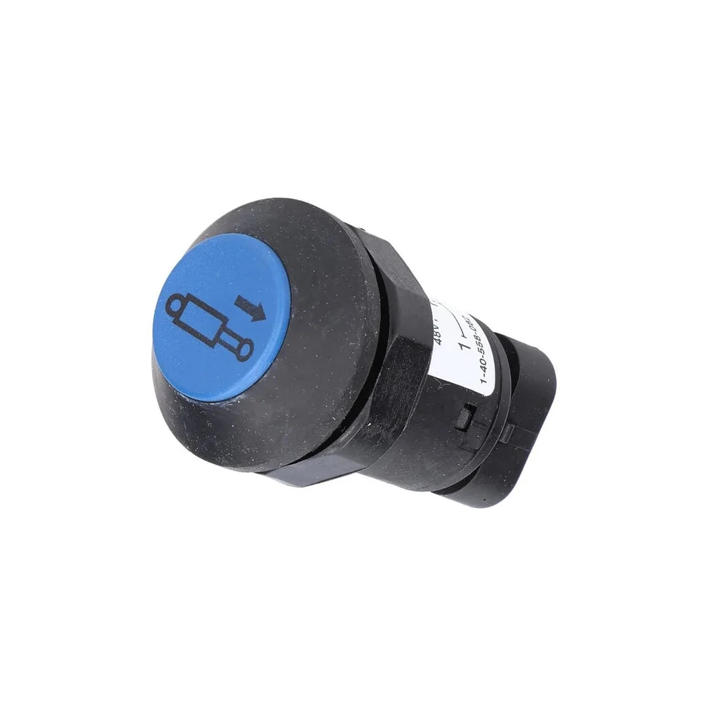 Comutator tip buton împingere cilindru rotund albastru 11911011PN