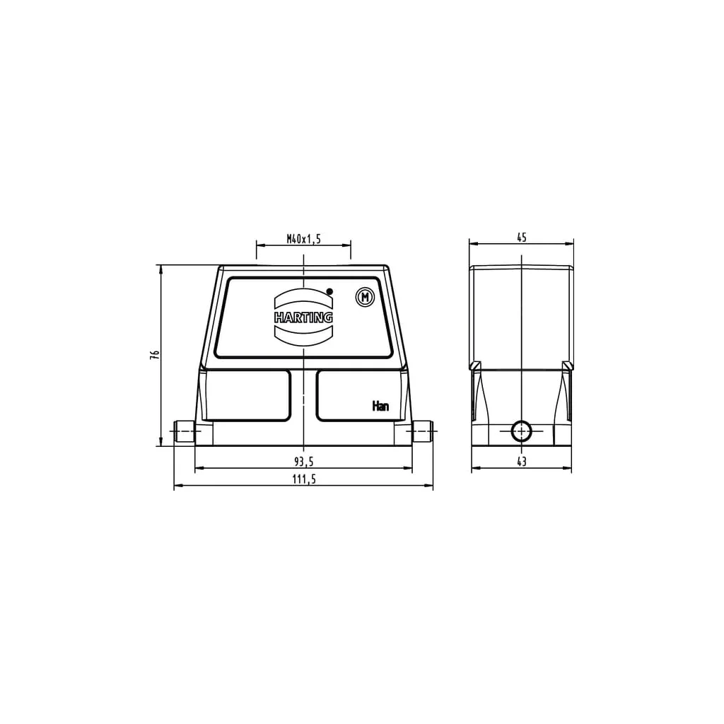 Capotă 16B, HC M40 Intrare laterală 19300160548