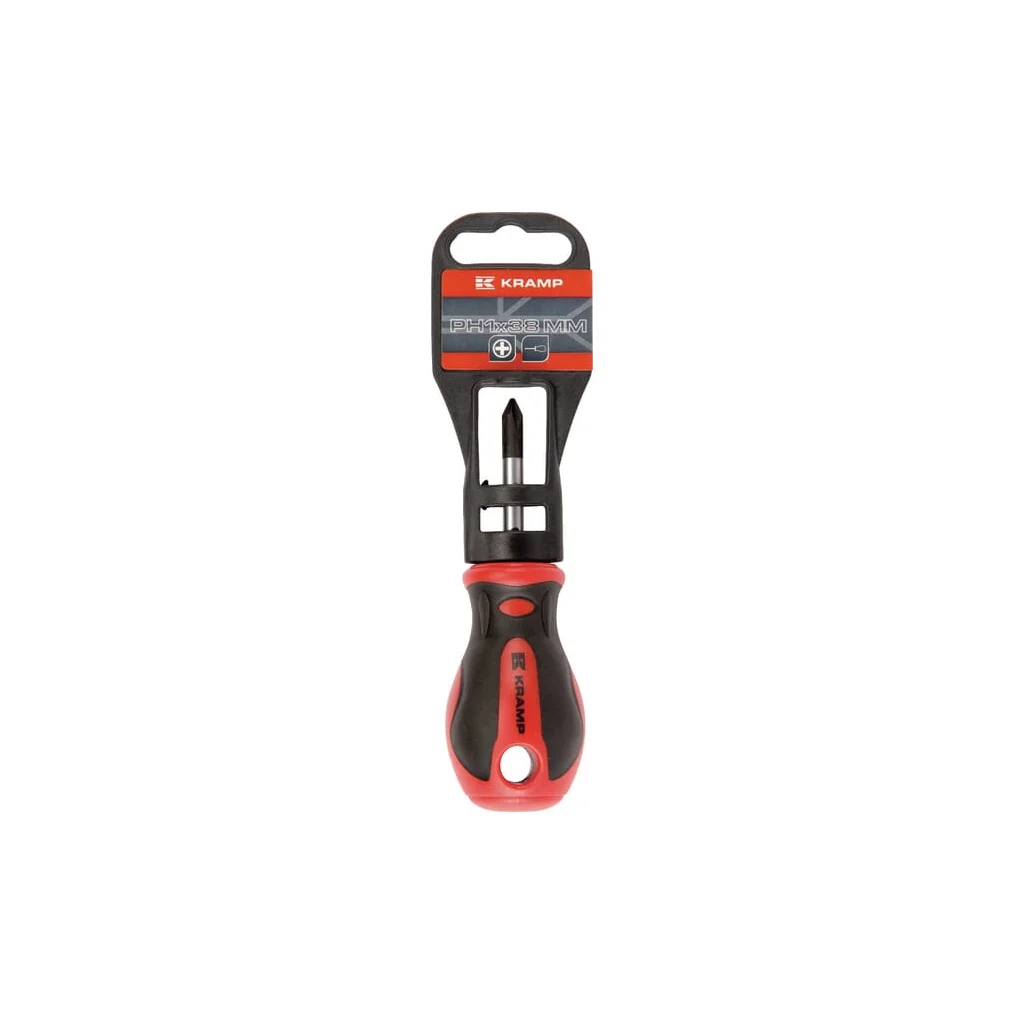 Șurubelniță în cruce scurtă cu mâner gros PH1 x 38mm 180802201038KR