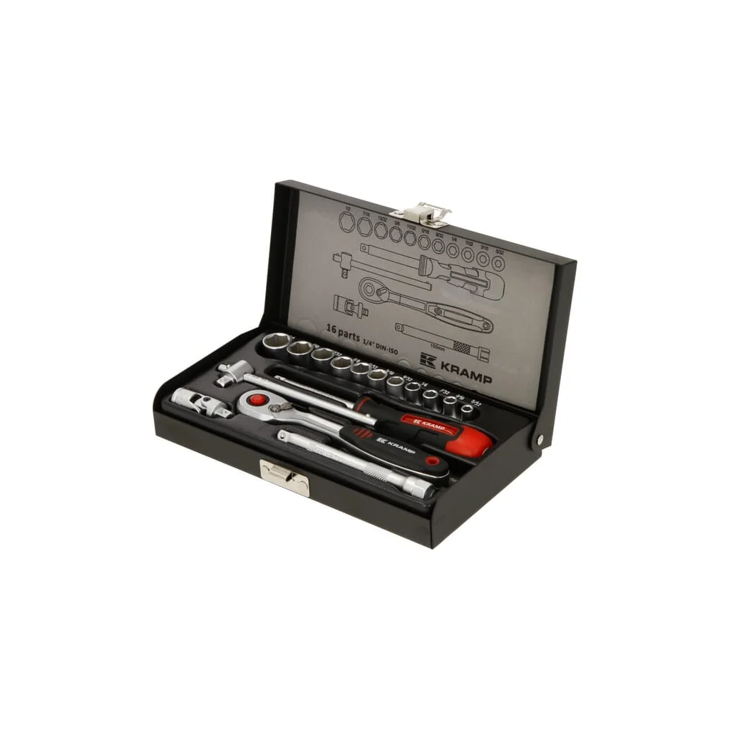 Set chei tubulare 1/4", 16 piese 1804922016IKR