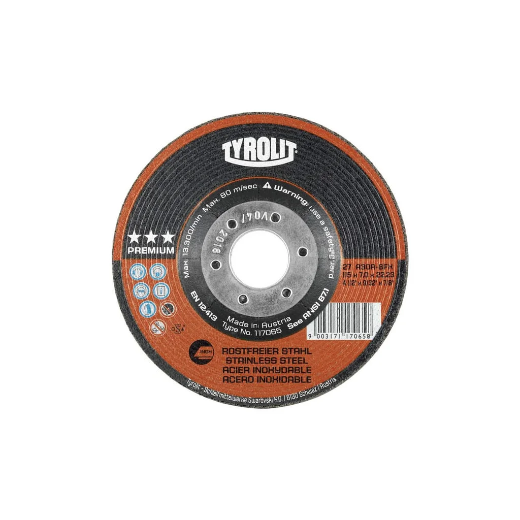 Disc de șlefuit premium SS 125x7 117070