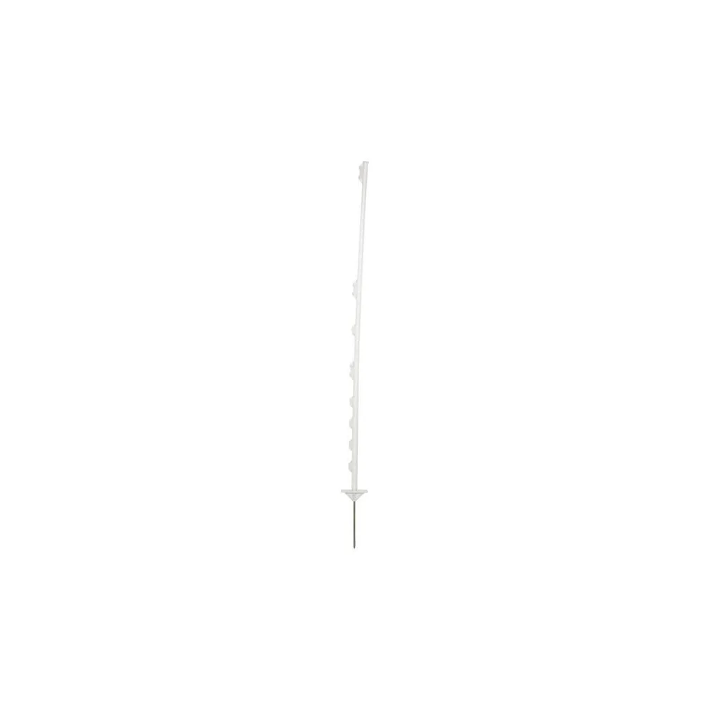 Stâlp gard electric, standard, polipropilenă, 130cm, alb DS (10 buc.) 1666204FA