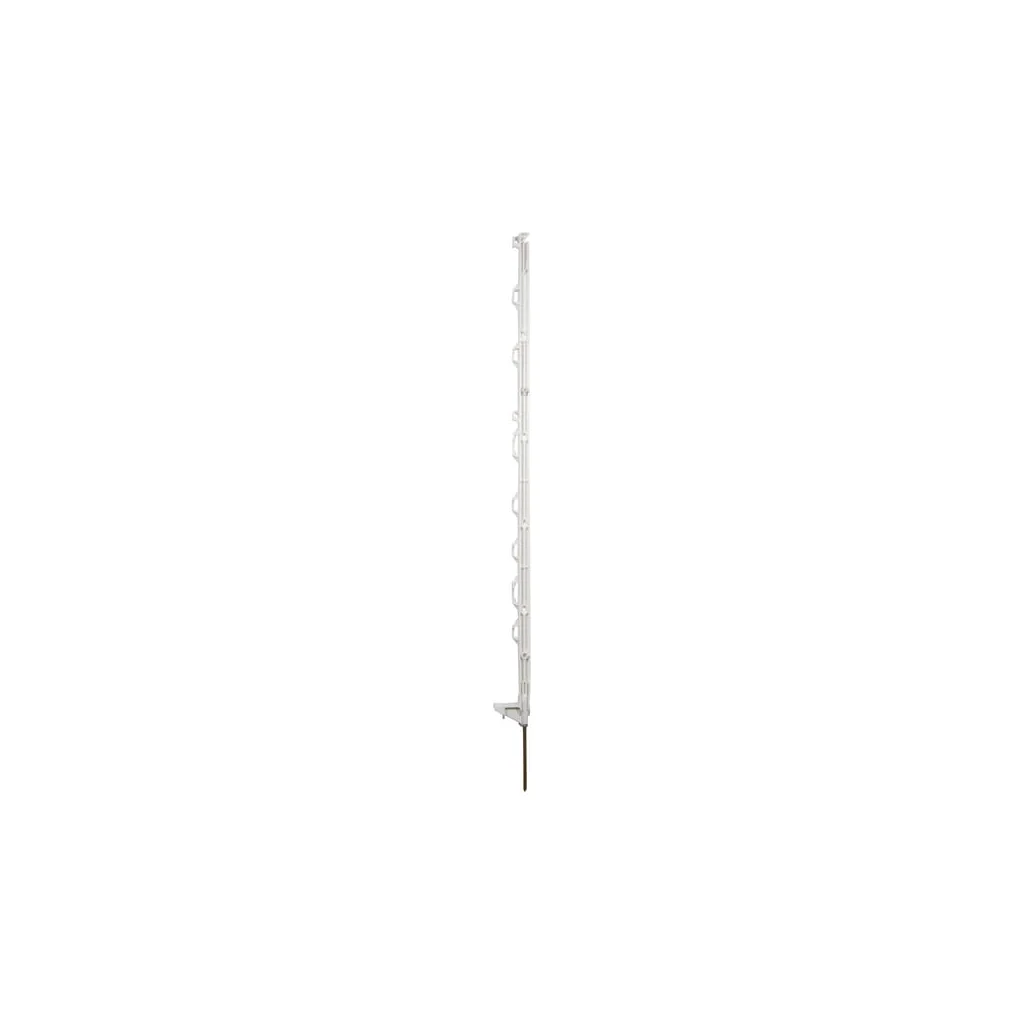 Stâlp gard electric polipropilenă standard 90cm alb oțel inoxidabil, 10 buc. 1666200FA