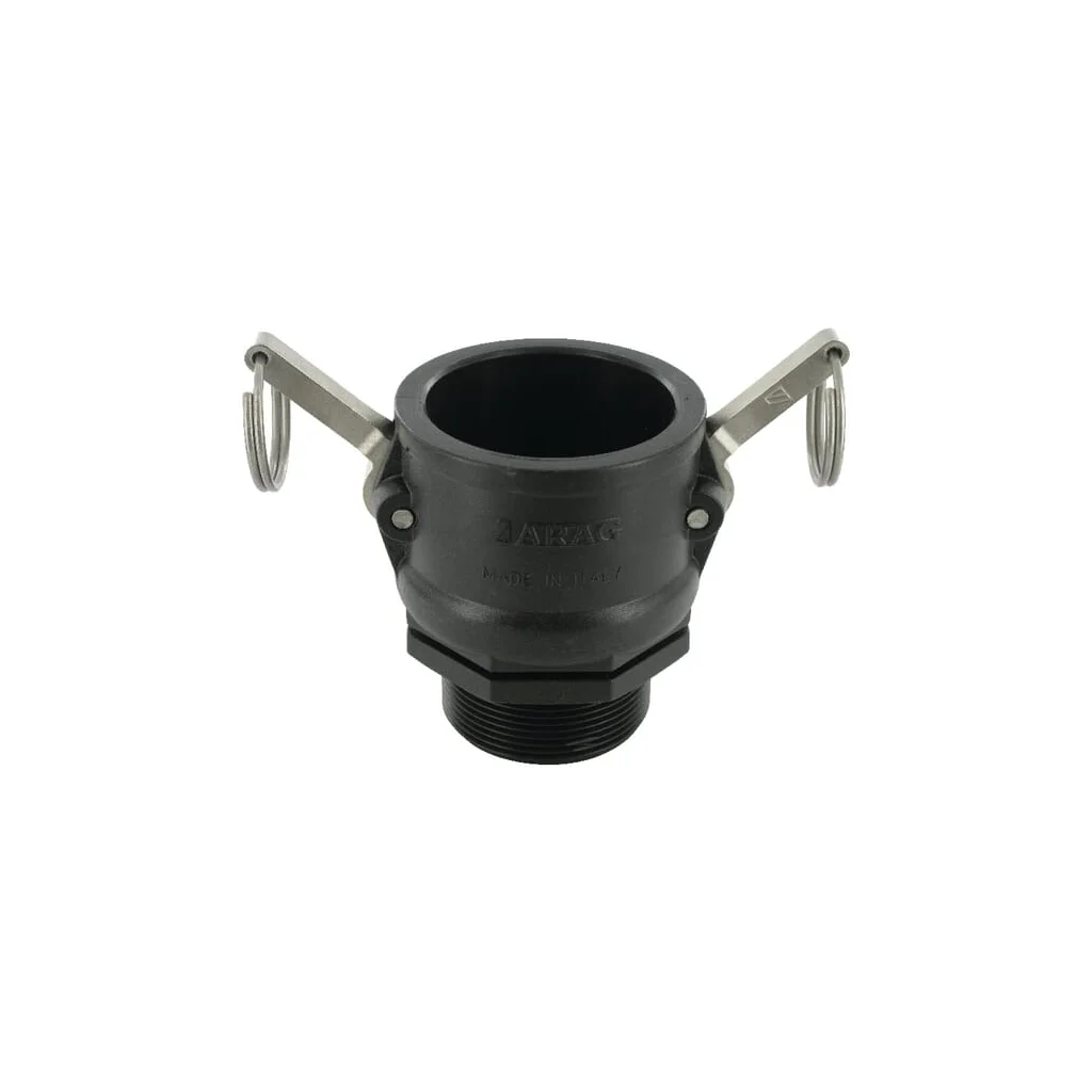 Cuplă Camlock tip B 2", filet tată, polipropilenă 18107B