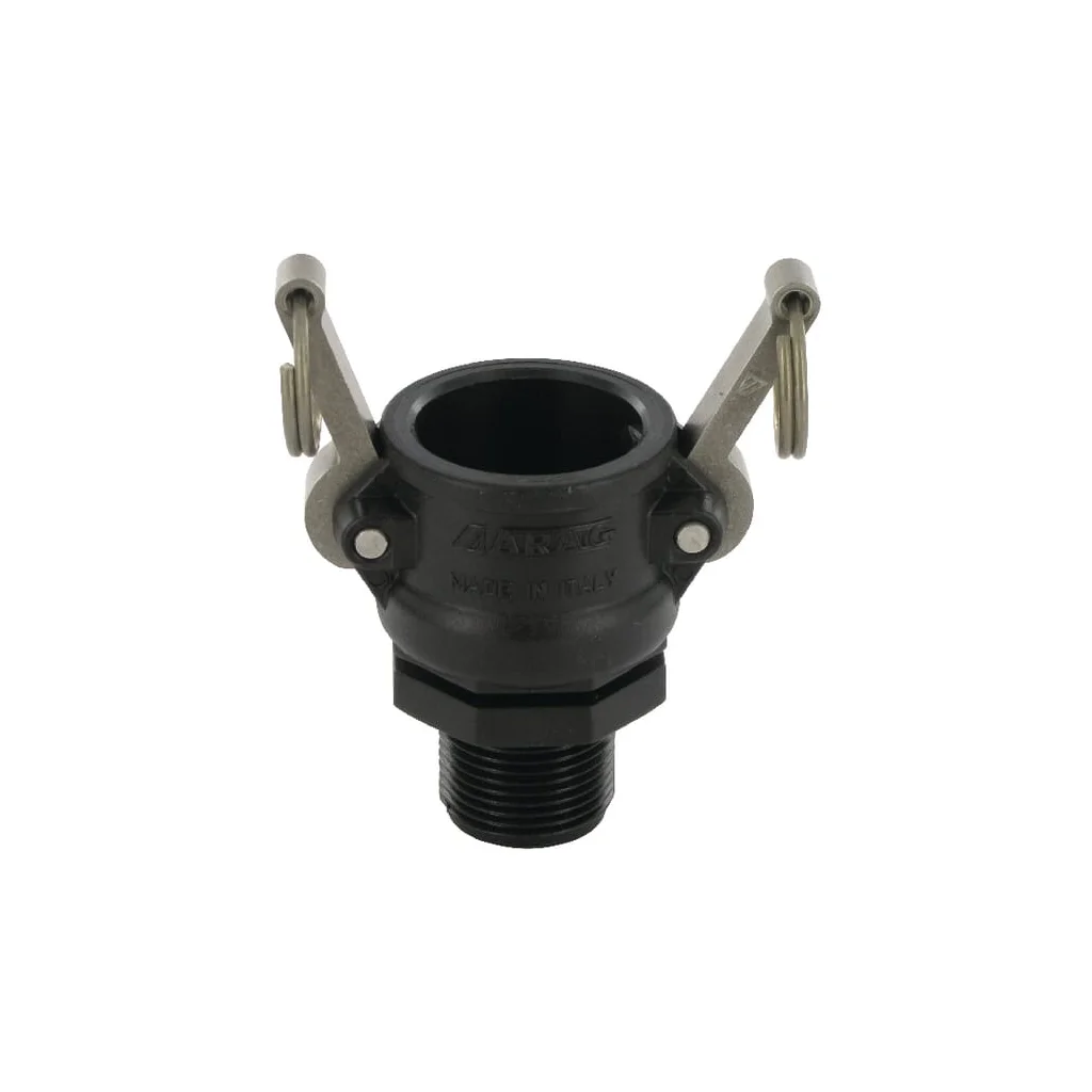 Cuplă Camlock tip B 3/4", filet tată, polipropilenă 18103B
