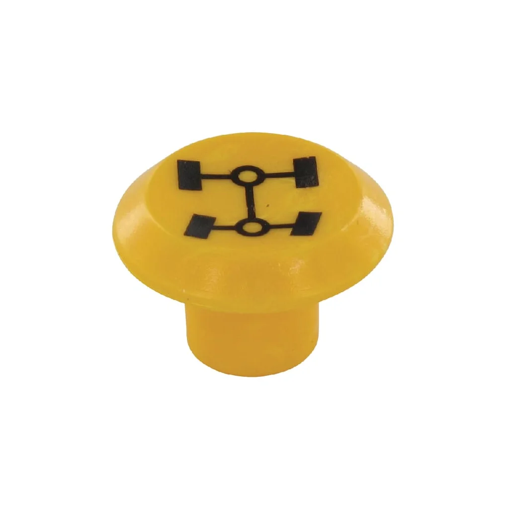 Capac buton tracțiune pe 4 roți rotund galben 11316380PN