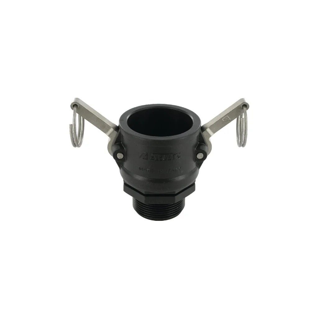Cuplă Camlock tip B 1 1/2", filet tată, polipropilenă 18106B