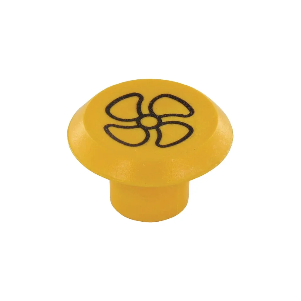 Capac buton suflantă rotund galben 11316320PN