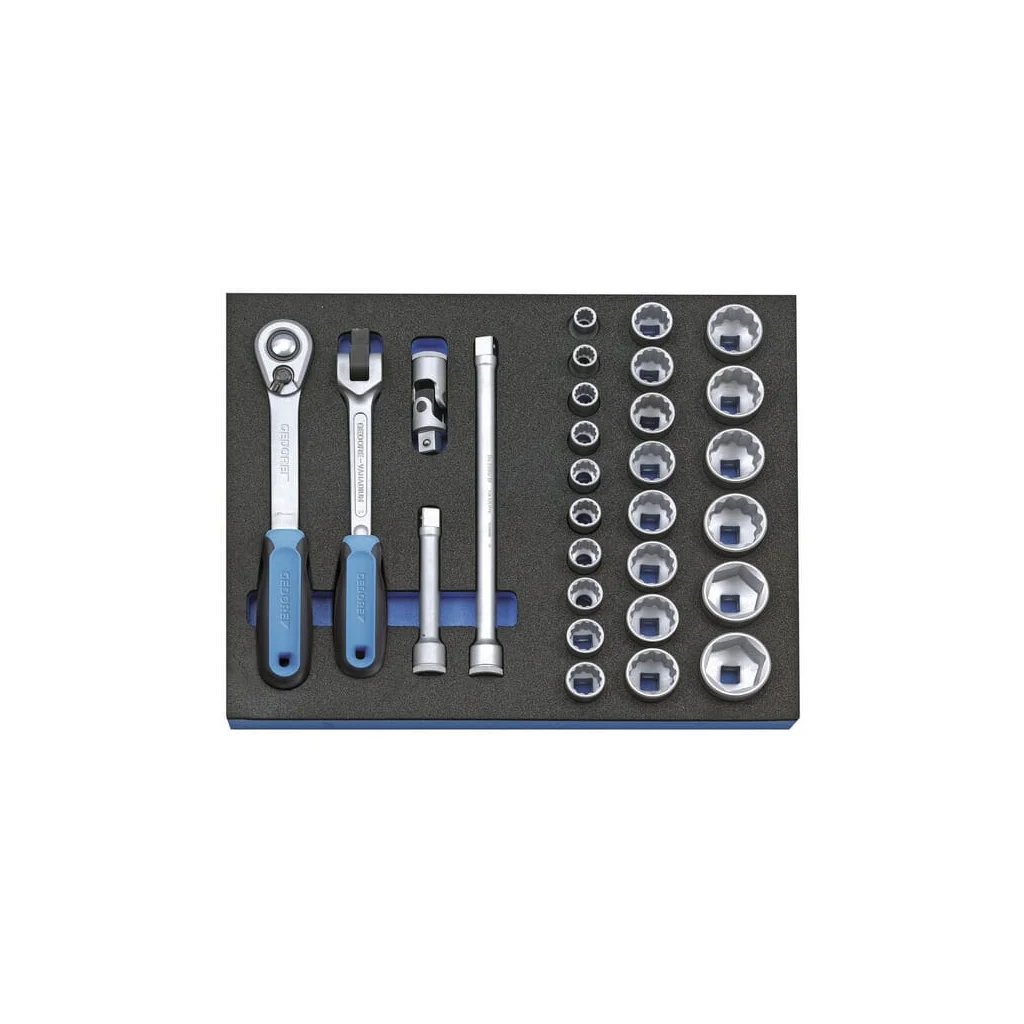 Set de chei tubulare 1/2" în modul de scule 2/4 CT, 29 buc. 2005CT2D19GED