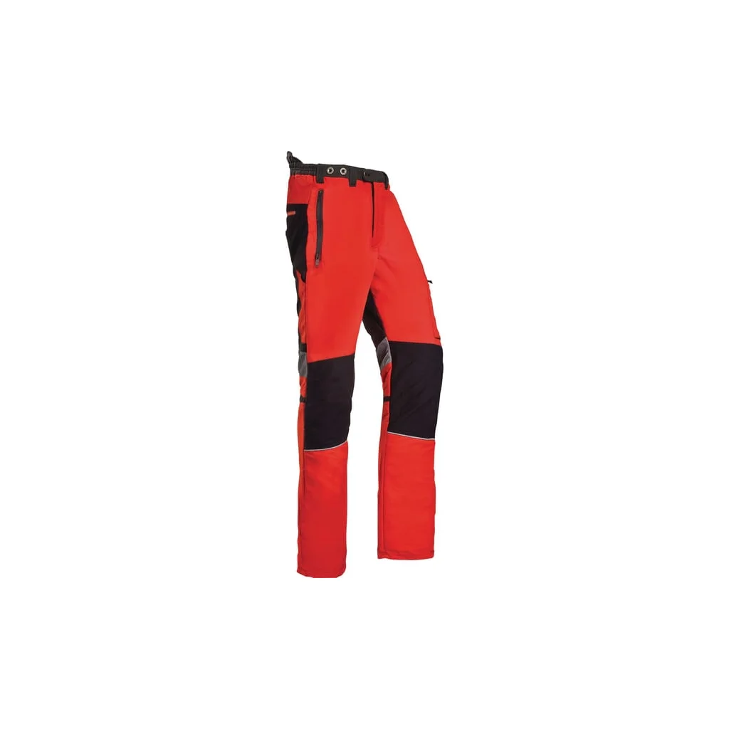 Pantaloni protecție motofierăstrău S roșu/gri SIP 1SPV5894S