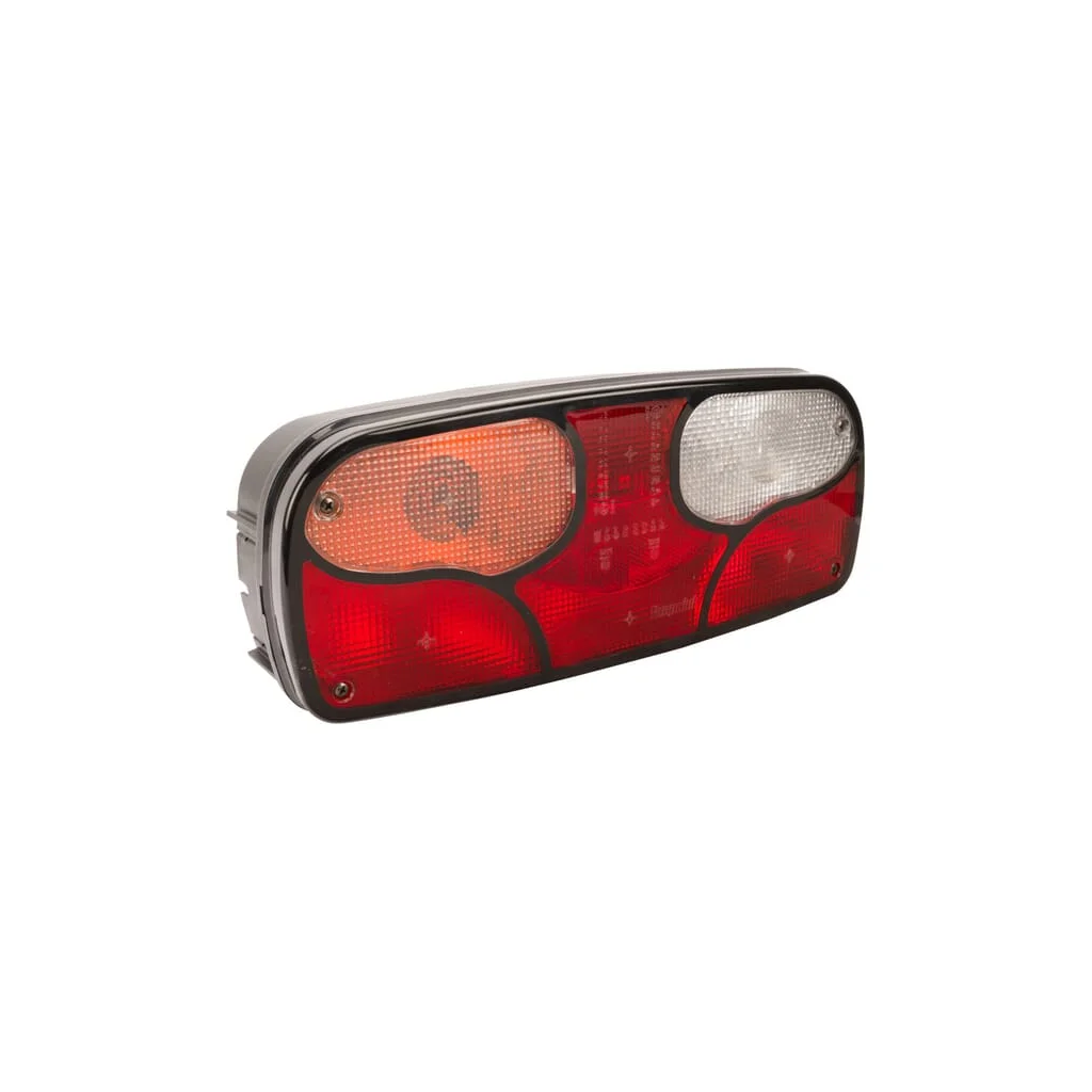 Lumină spate LH rectangulară, 24V, roșu/transparent/chihlimbar, fixare cu șuruburi, Ecopoint I de Aspöck 252000507