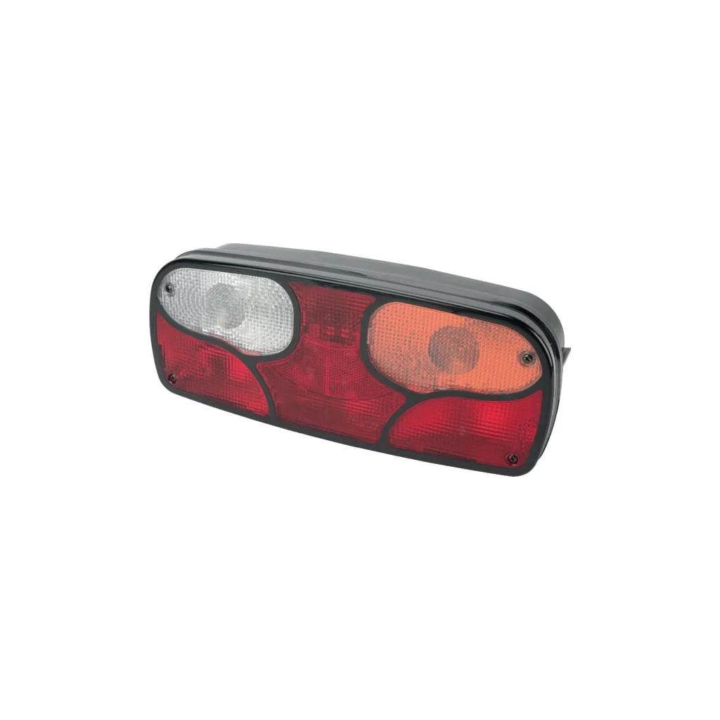 Lumină spate dreapta (RH) rectangulară, 24V, roșu/transparent/chihlimbar, fixare cu șuruburi, Ecopoint I de Aspöck 252400507