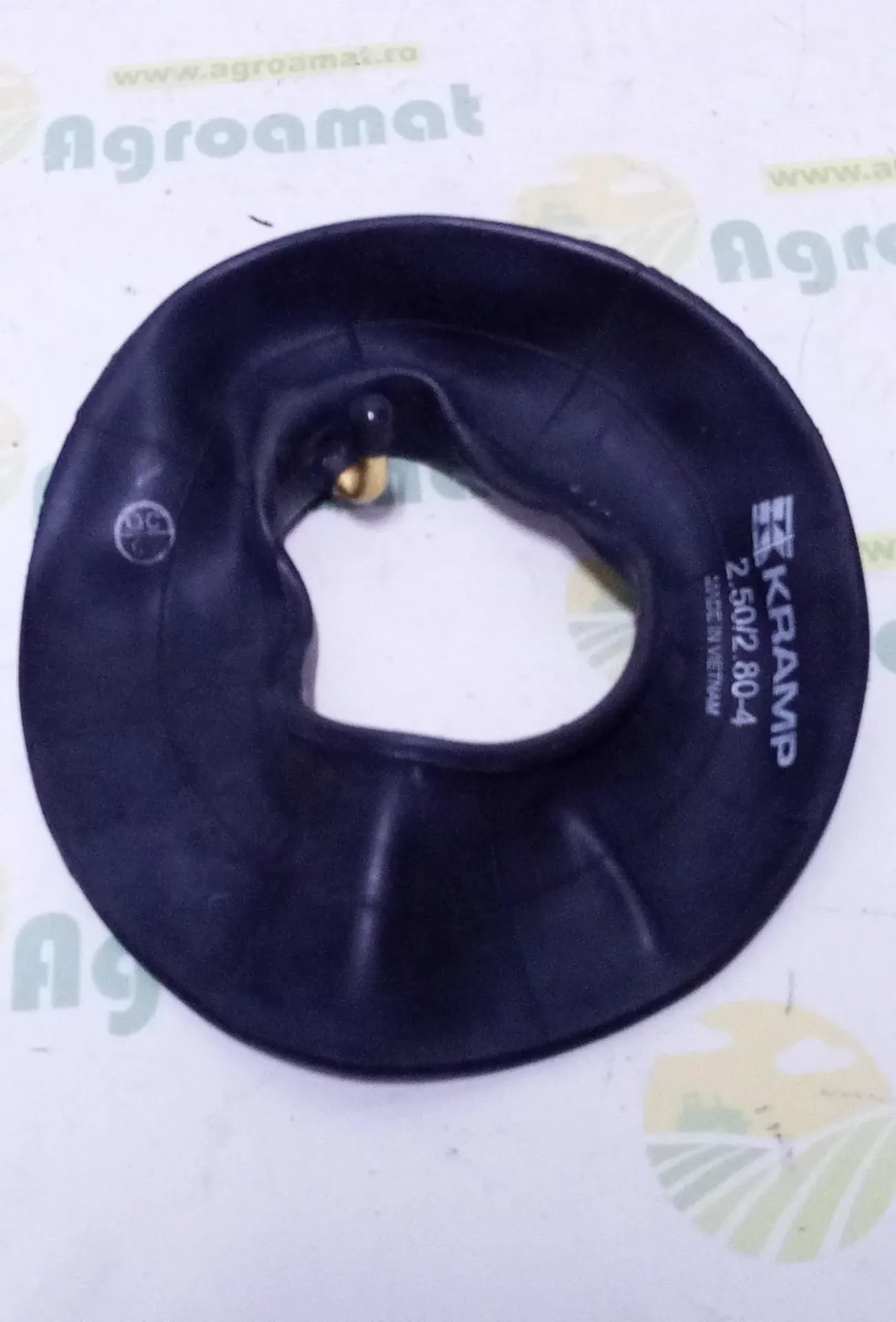 [DCYFMR2BM] Cameră anvelopă pentru jantă diametru 4" 250/280-4 cu valvă curbată 90° TR87 Kramp 2502804TR87